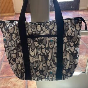 Stylish Black and Gray Tote Bag